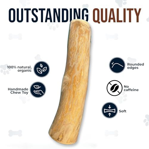 Coffee Wood Dog Chew Stick Toy for Dog, Made from Real Coffee Wood, Sticks for Pets, Safe Dental Cleaning Chews, Pets Health, Teeth Cleaning and Relieve Stress (Set 1 of Medium Size)