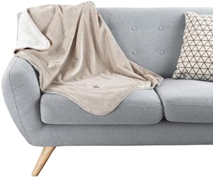 Waterproof Pet Blanket - 30x40-Inch Reversible Sherpa Fleece Throw Protects Couches, Cars, and Beds from Spills, Stains, and Fur by PETMAKER (Tan)