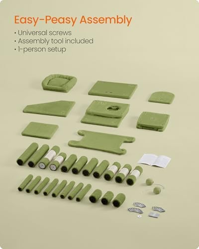 Feandrea Cat Tree, 59.5-Inch Tall Cat Tower, Multi-Level Condo, Grass Green