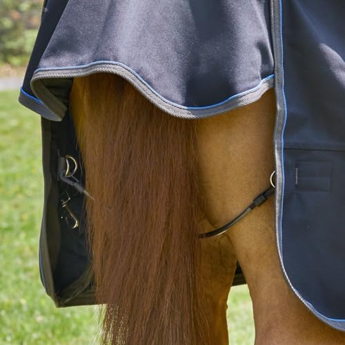 4 Pack Adjustable Elastic Horse Blanket Straps with Double Ended Clips