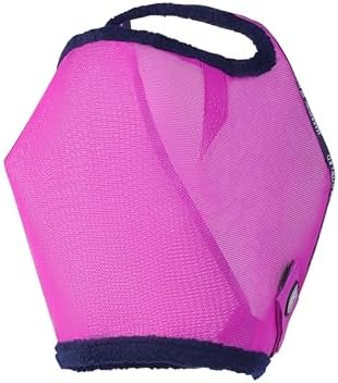 Harrison Howard All Round Mesh Horse Fly Mask UV Protective with Fleece Padded Edging Purple M