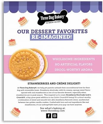 Three Dog Bakery Lick'n Crunch! Dog Treats - 13 oz