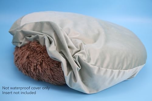 Round Dog Bed Slipcover Removable Washable 27 Inch Sage Green
