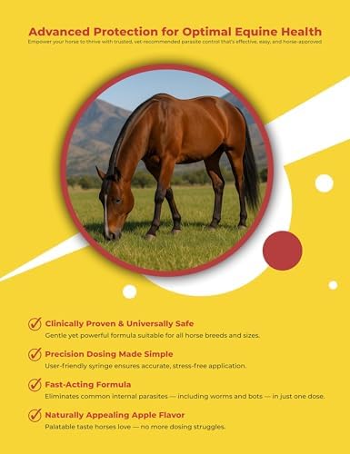 Horse Paste Gel 1.87% – Apple Flavored Oral Syringes – 6.08g Each – Adjustable Weight Markings – for Equine Use (12)