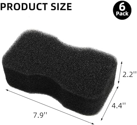 Cididu 6 Pack Horse Groomer Sponge, Durable Horse Bath Sponge Block for Cleaning and Massage, Reusable Brush Scrubber for Body Hair, Horses Grooming Tool Supplies for Large Dog and Cat, Easy to Grasp