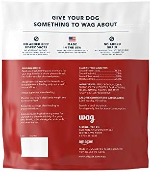 Amazon Brand - Wag Soft & Tender American Jerky Dog Treats - Beef Recipe ,6 Ounce (Pack of 1)