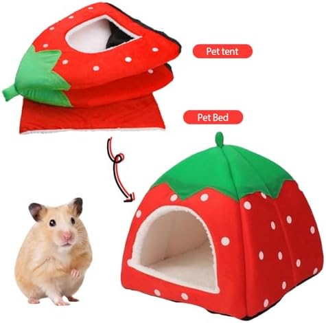 Hedgehog Hideout Small Animal Bed Nest Cave, Guinea Pig Hamster Warm House Cage Supplies Accessories
