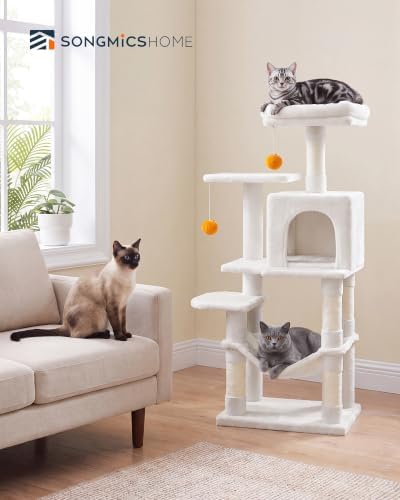 SONGMICS HOME Cat Tree for Indoor Cats, Multi-Level Tower