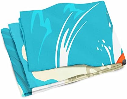 Caroline's Treasures MLM1236TWL3060 Surfer Dog Black Labrador Retriever Premium Beach Towel Oversized Towel Beach Blanket, Pool, Beach Essentials, Yoga, Premium Bath Towel, Quick Dry Plush