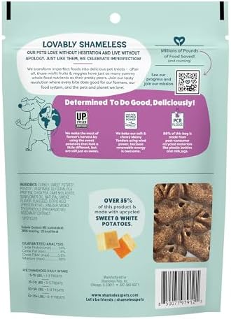Shameless Pets Talk'n Turkey Meaty Tenders, Soft Dog Treats, 8oz