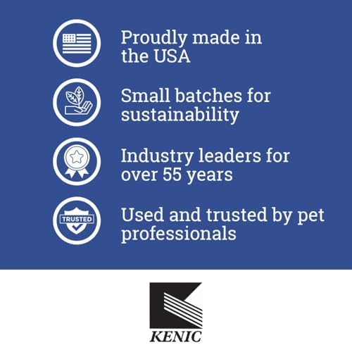 Kenic De-Shedding Dog Shampoo – Reduces Shedding with Omega-3, Omega-6, Vitamin E & B5, Gentle Conditioning Coat-Care Formula, Made in USA