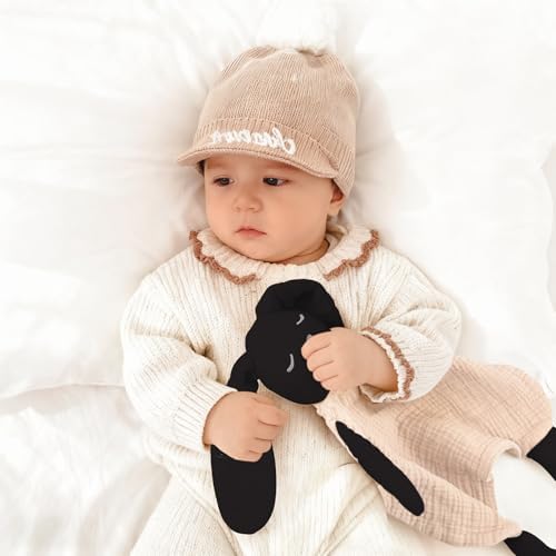 lulumoon Muslin Baby Security Blanket: Soft Bunny Lovey for Self-Soothe