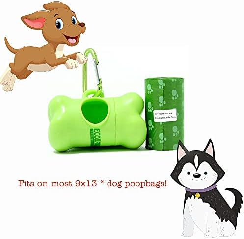 Dog Waste Bags with Dispenser, 40 Bags (20 Bags x 2 Rolls), Biodegradable, Lavender Scented (PB0005)