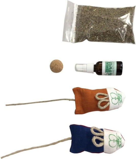 From The Field | Shelby The Hemp Mouse Cat Toy | Natural Hemp Fabric | Filled with Organic Catnip, Biodegradable, Eco-Friendly, Durable, USA-Made, Safe Non-Toxic (Standard, Deluxe Gift Kit)