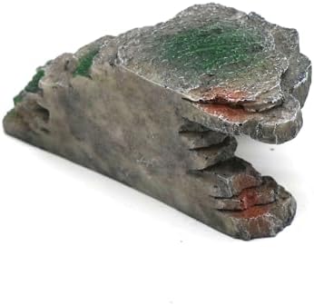 Gecko Hide Shale Scape Step Ledge, Reptile Cave Hideout Tank Accessories Decorations, Great for Reptiles, Amphibians, Leopard Gecko, Lizard, Frogs, Turtle (Small-B-7.3 * 4.4 * 3)