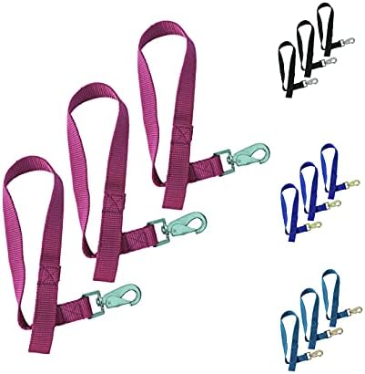 Majestic Ally Pack of 3 Horse Bucket Strap Hangers – Practical and Easy Design for Indoor or Outdoor Use -Set of 3,-1"x22"