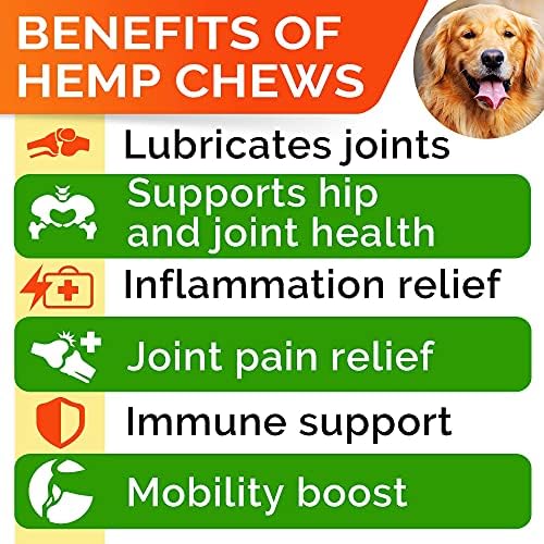Advanced Joint Hemp Chews for Dogs Mobility - Hip & Joint Pain Relief Chews