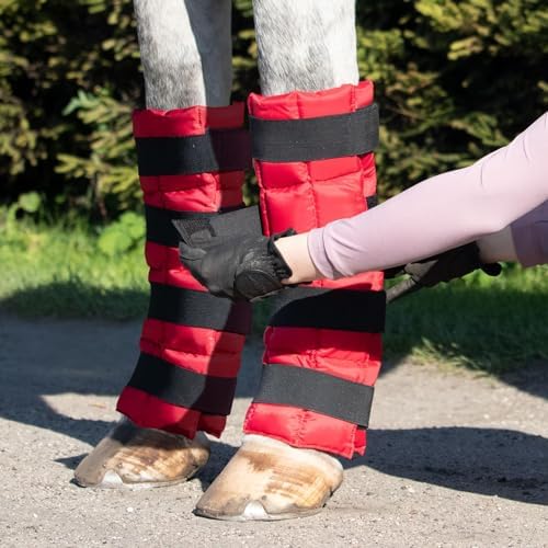Harrison Howard Ice Boot for Horse Cool Gel Pack Leg Wrap for Treating Full Leg, Knee, Hock Injuries Reusable Ice Cooling Therapy