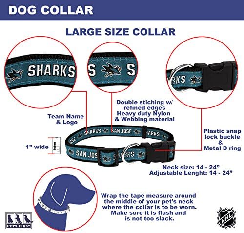 Pets First NHL Collar for Dogs & Cats. Adjustable, Cute, & Stylish! The Ultimate Hockey Fan Collar!