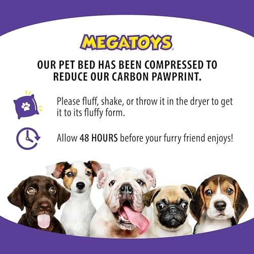 Megatoys Elvis Plush Car Pet Bed – Pink Pet Bed with Musical-Design Pillows and Elegant Car Styling