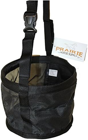 Prairie Horse Supply Feed Bag for Horses, Heavy Duty Durable Canvas Grain Feedbag, Small Medium or Large