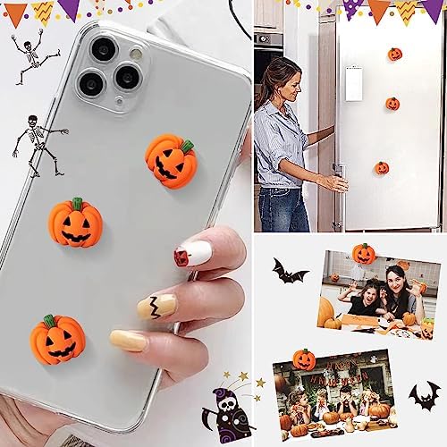 120 Pcs Halloween Resin Charms Pumpkin, DIY Mini Flatback Charms Pumpkin