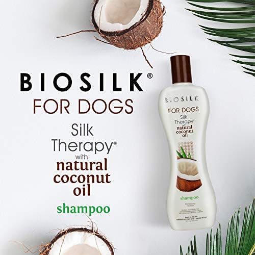 BioSilk for Dogs Silk Therapy Shampoo, with Coconut Oil, 12 Fl Oz