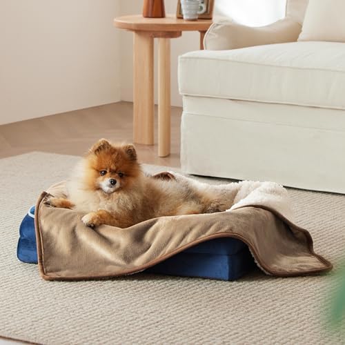 Bedsure Waterproof Dog Blankets for Small Dogs Soft Cat Blanket Warm,25X35