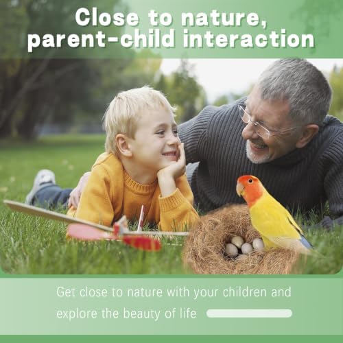 Bird Nesting Material,100% Natural Coconut Fiber Bird Nest Bedding, 3.7oz,Safe&Soft Nesting Supplies for Hummingbirds, Canaries, Parakeets, Wild Birds | for Bird Cages, Nest Boxes, Outdoor Bird Houses