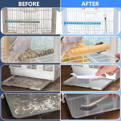 XANGNIER Bird Cage Cleaner Brush Kit Accessories,4 Pcs