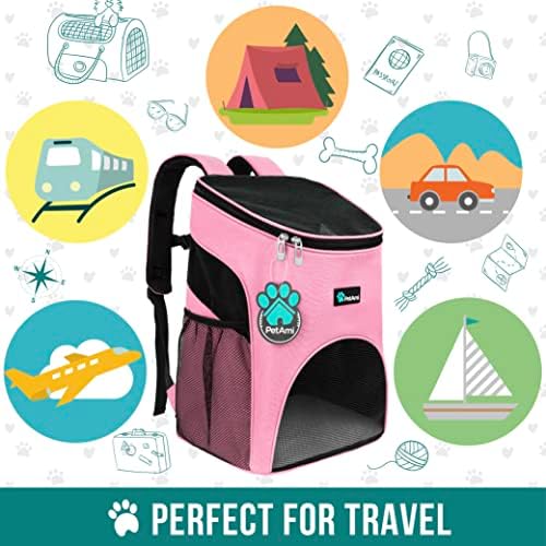 PetAmi Cat Backpack Carrier for Small Dogs and Large Cats, Airline Approved