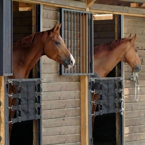 Southwestern Equine Premium Nylon Stall Guard for Horses (Black-Closed)