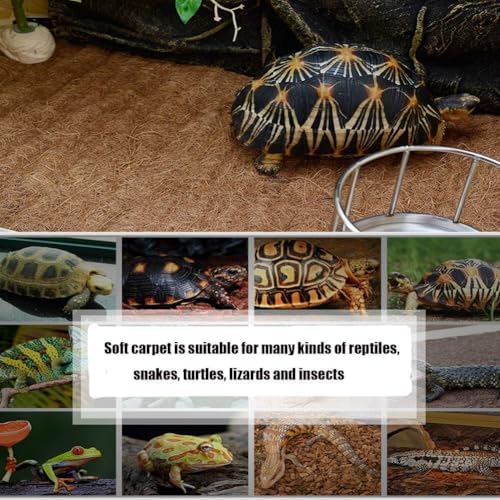 Hamiledyi Reptile Carpet 118"L x 16"W Natural Coconut Fiber Tortoise Carpet