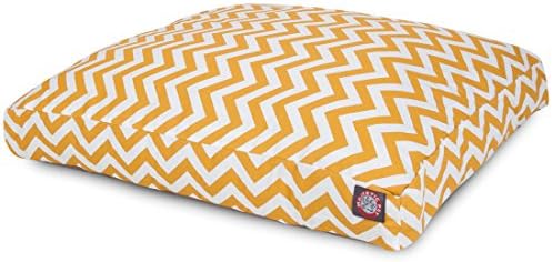 Majestic Pet Rectangular Dog Bed, Small, 27x20x4 in, Washable, Yellow