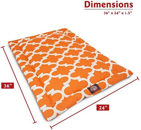 36" Trellis Peach Orange Crate Dog Bed Mat By Majestic Pet Products