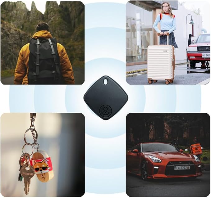 4 Pack Bluetooth Tracker Works with Apple Find My, Key Finder Locator with Sound, Anti-Lost Device for Wallet Keys iPhone, GPS Tracking Device for Kids Pets Luggage
