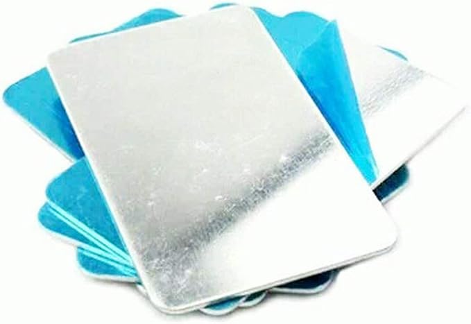 Aluminum Pet Cooling Pad for Bunny, Cat, Rabbit, Hamster, Guinea Pig and Other Small Pets, 11.8" X 7.9" Summer Animal Cool Mat Plate Ice Bed Cage Accessories