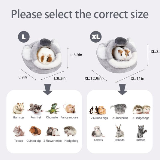 EAEDMY Guinea Pig Bed House & Hideout for Rat Bearded Dragon Hedgehog Ferret to Sleep and Hide, Guinea Pig Cage Accessories Habitat Décor (X-Large, 4.Koala)