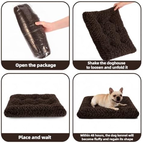 Dog Bed Medium Size, Plush Washable Pet Bed Mat, Dog Crate Bed 29"x21"