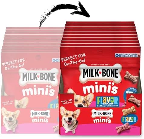 Milk-Bone Flavor Snacks Mini’s Dog Treats, 20 To-Go Bags