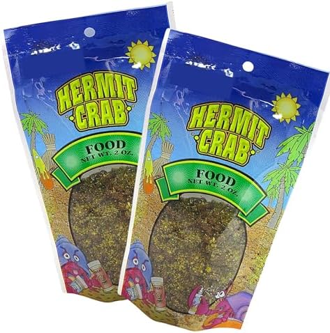 Needzo Hermit Crab Food, Natural Supplies and Necessities for Pets, Resealable Bags, 2 Ounces (Pack of 2)
