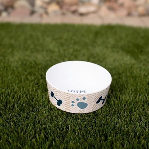 Loving Pets Dolce Moderno Dog Bowl – Modern Melamine Dog Food Bowl & Dog Water Bowl – Durable, Non-Slip Pet Dish for Small & Medium Dogs – Dishwasher Safe Dog Bowl (Small, 16 oz)