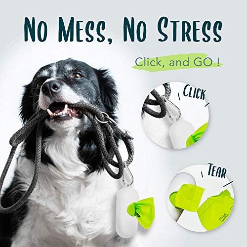 Dog Poop Bag, Compostable Dog Poop Bags, Doggied Poop Bags, Eco-Friendly, Unscented, Vegetable-Based, Extra Thick, Leak Proof, for Dogs and Cat Scoops, 120 Counts with Holder