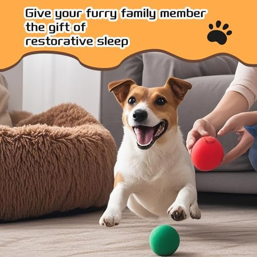 Comfort Donut Dog Bed for Small Dogs, Cat Bed & Pet Bed for Indoor Use, Medium Size with Soft Plush, Round Dog Beds for Large Dogs and Cats (Coffee, 20''Lx20''Wx8''Th)