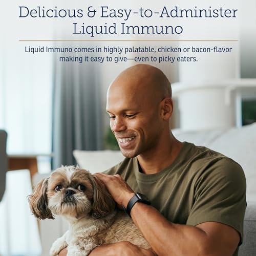 Rx Vitamins Liquid Immuno - Immune Support for Dogs and Cats - 2oz, Bacon
