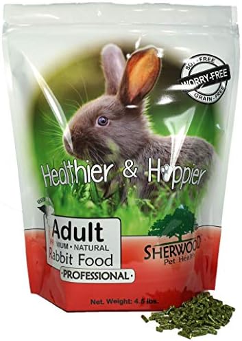 Sherwood Pet Health Adult Rabbit Food Professional (Alfalfa) 4.5 lbs, Grain and Soy-Free for Better Digestion