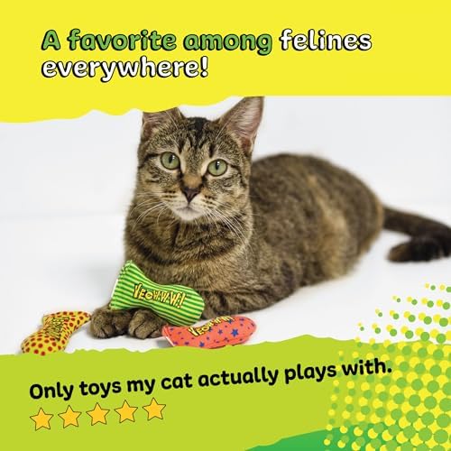 Yeowww! Catnip Stinkies Catnip Sardine Cat Toy - Dots, 3 in Fish Toy For Cats, 100% Stuffed with Premium Organically Grown, Made in USA