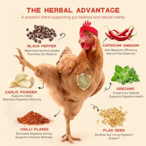 Naturals Armor Chicken Dewormer Powder, Chili Mix Wormer for Laying Hens