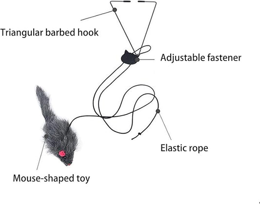 Cat Toys Interactive Hands-Free 8 Pack Cat Toys for Indoor Cats Toy Wand Natural Bird Feather,Hanging Door Lure Kitten Toy, Suction Cup Pet Indoor Dancing Playing Toys, Suction Cup Pet Playing