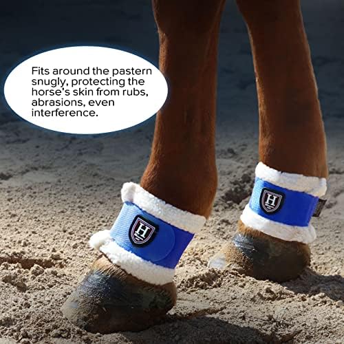 Harrison Howard Essential Premium Horse Pastern Wraps with Berber Fleece Lining, Sold in Pairs